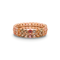 Rainbow Sapphire & Diamond Eternity Ring