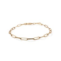 Paperclip Yellow Gold Bracelet