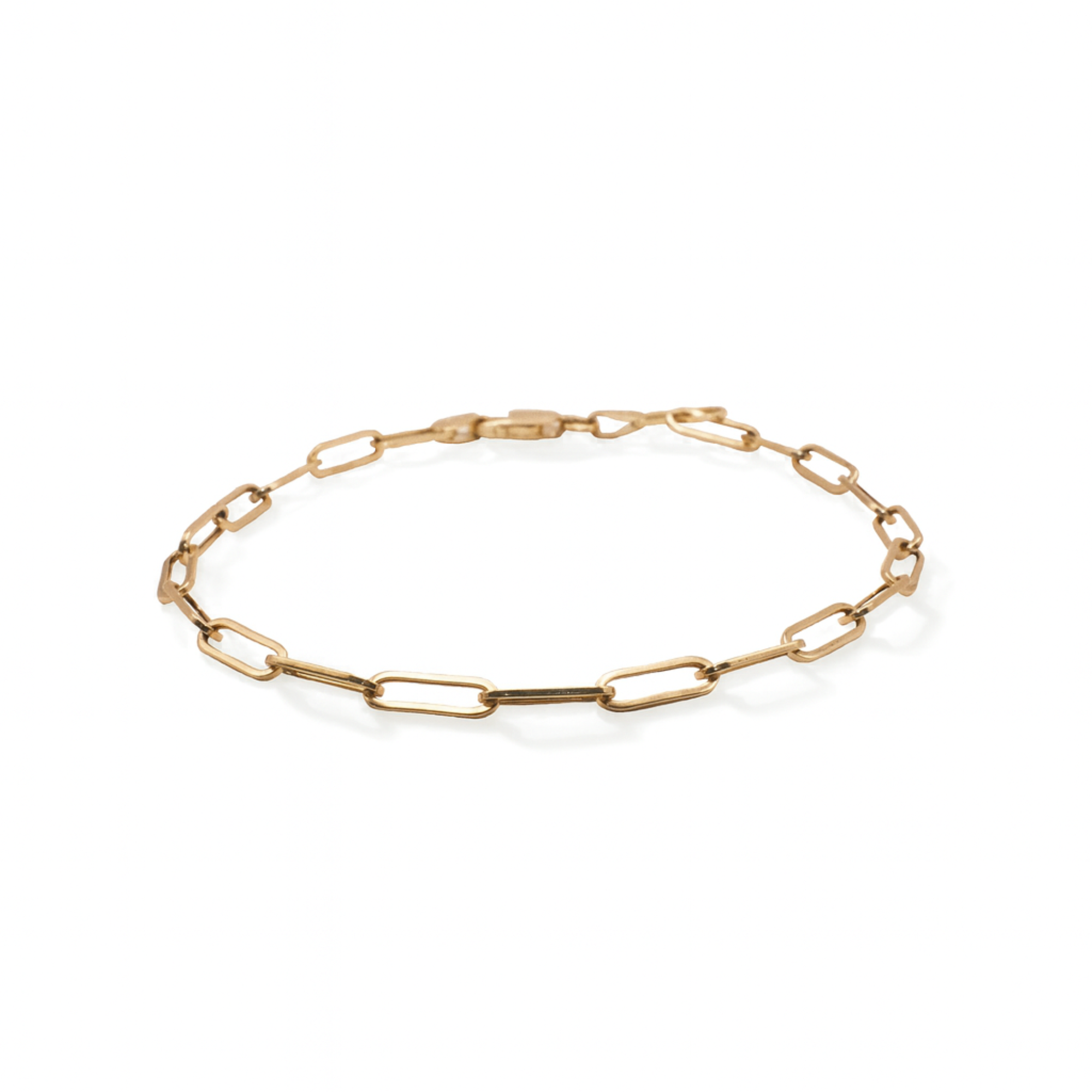Paperclip Yellow Gold Bracelet