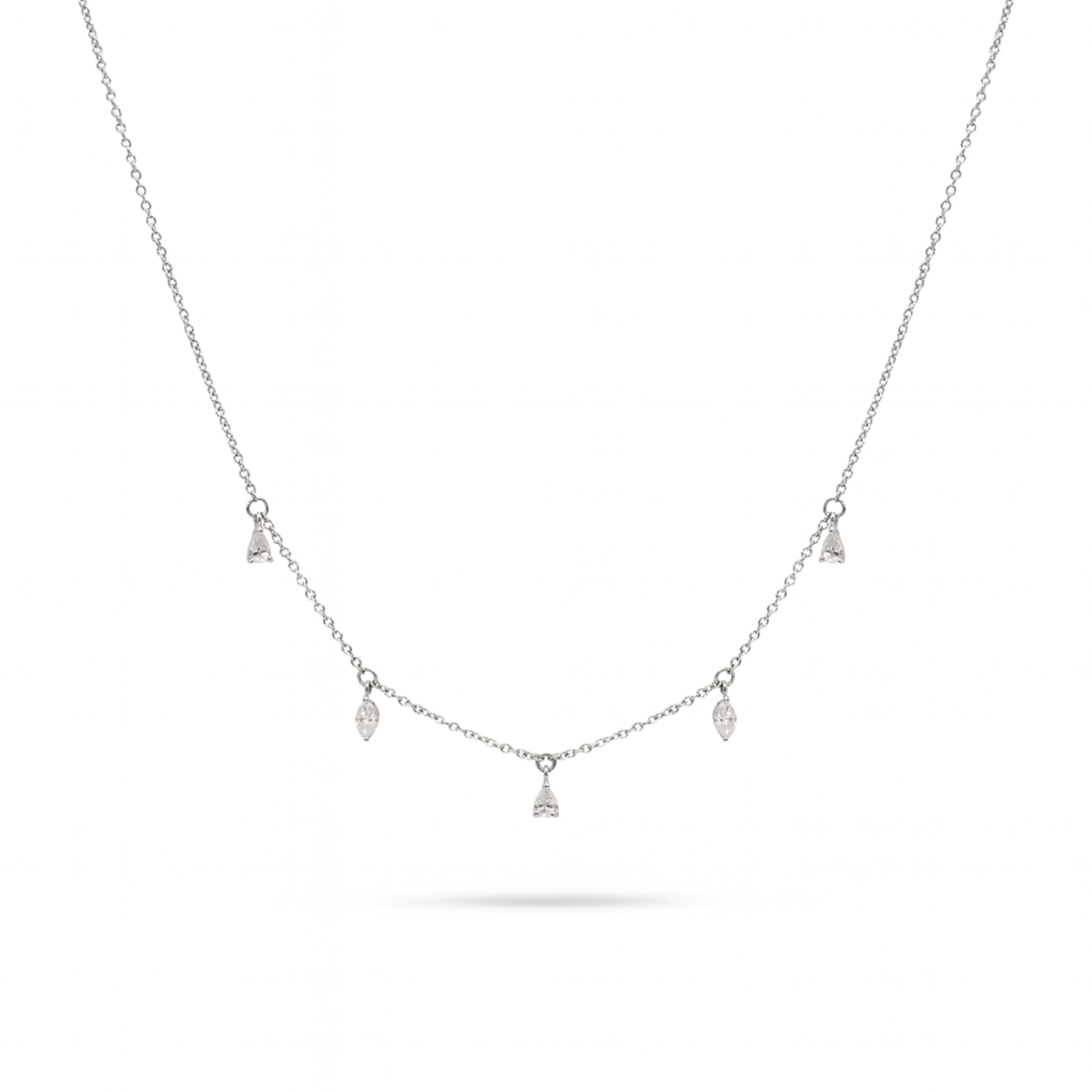 Pear & Marquise Diamond Necklace