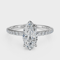 Marquise Cut with Pavé Band Ring – Diamonds