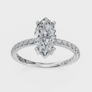 Marquise Cut with Pavé Band Ring – Diamonds