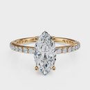 Marquise Cut with Pavé Band Ring – Diamonds