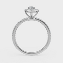 Marquise Cut Halo with Pavé Band Ring – Diamonds