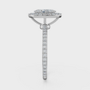Marquise Cut Halo with Pavé Band Ring – Diamonds