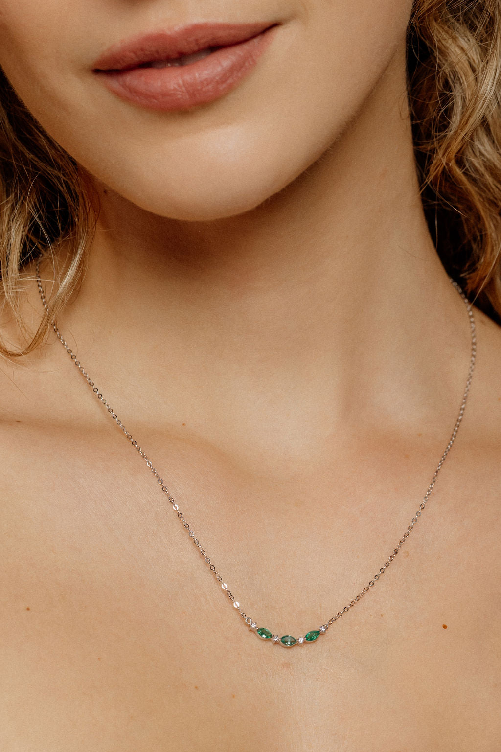 Lotus Flower Necklace –  Emeralds & Diamonds