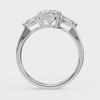Oval Cut with Pear Side Stones Ring – Diamonds
