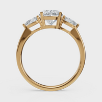 Oval Cut with Pear Side Stones Ring – Diamonds