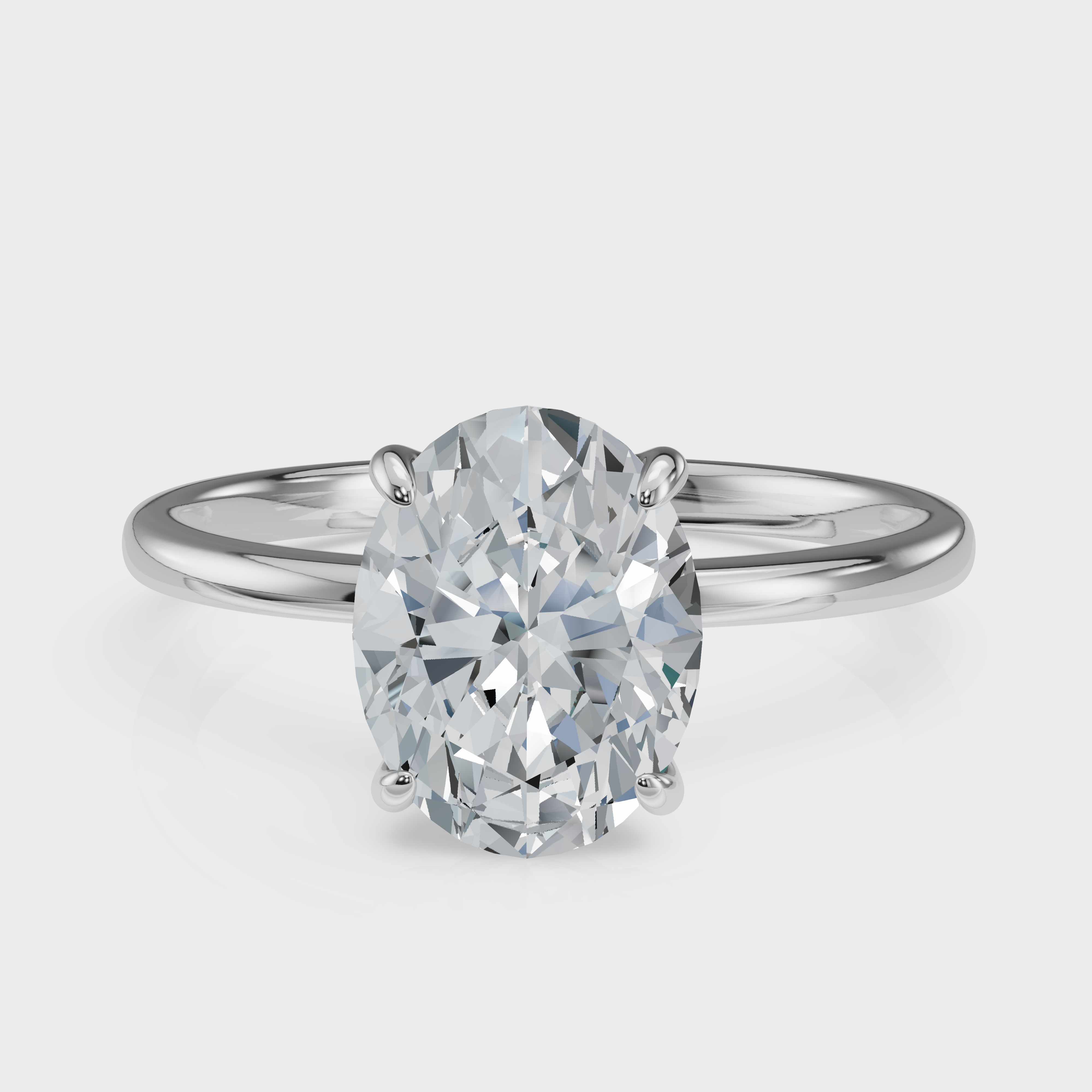 Oval Cut Solitaire Ring– Diamond