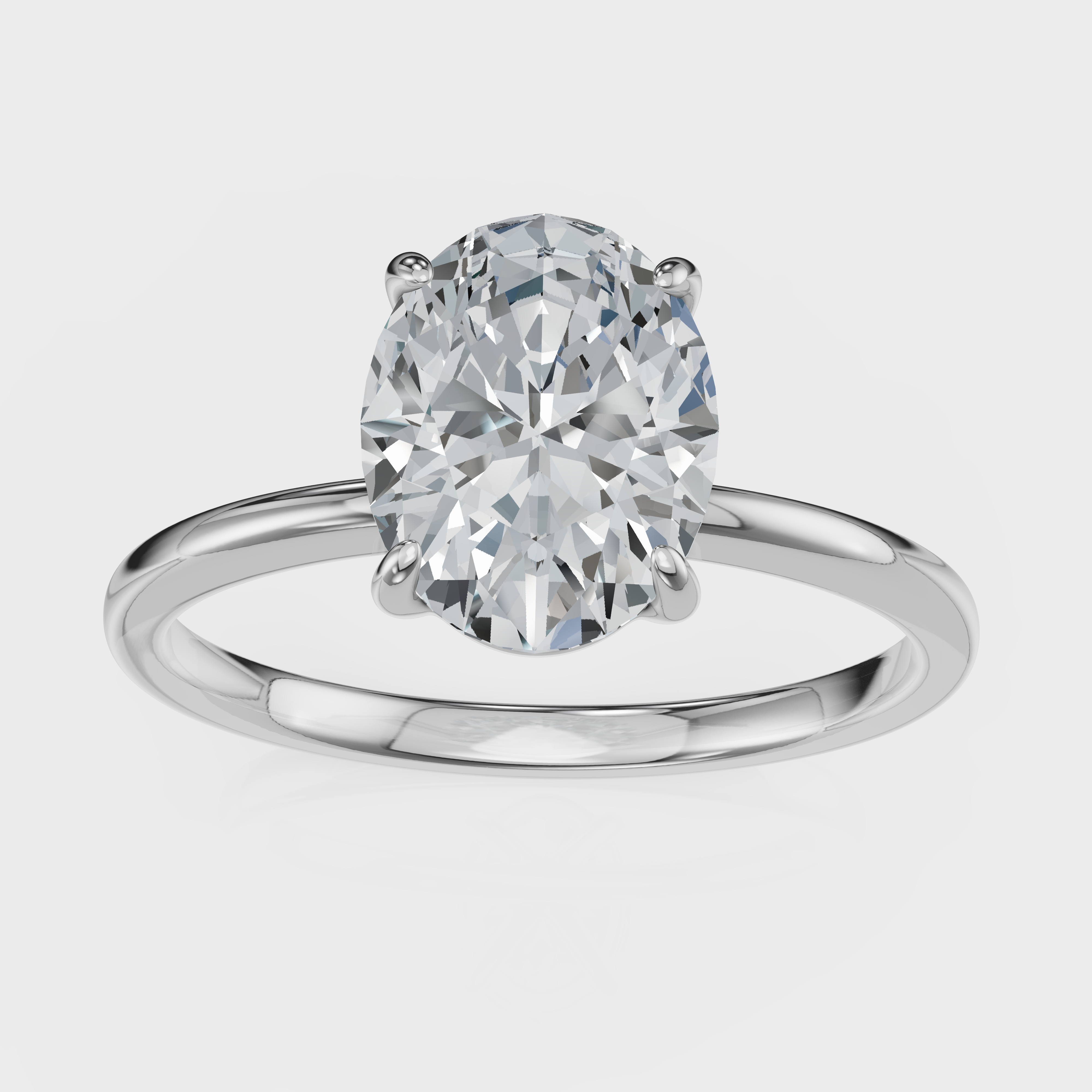 Oval Cut Solitaire Ring– Diamond