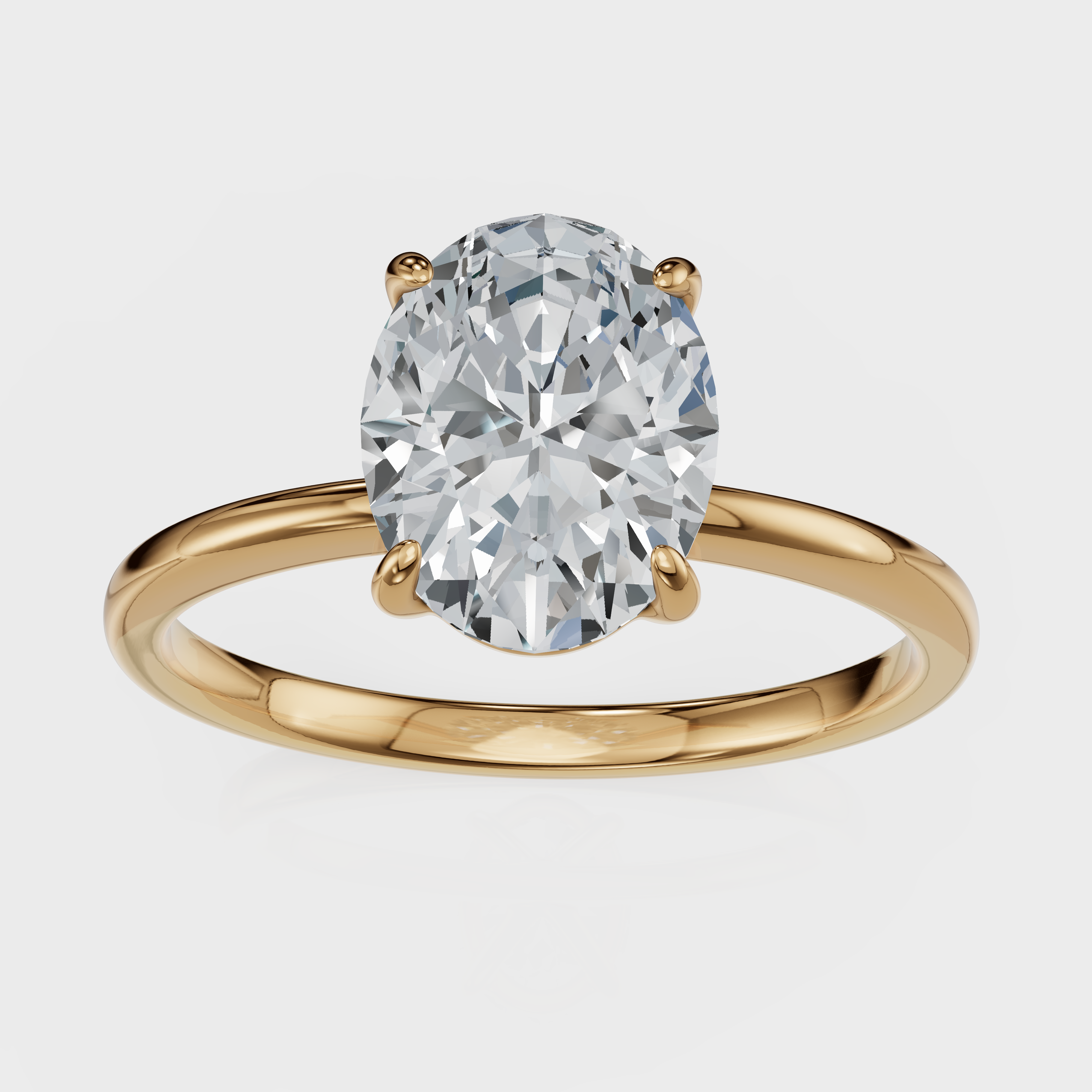 Oval Cut Solitaire Ring– Diamond