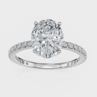 Oval Cut Halo Ring – Diamonds