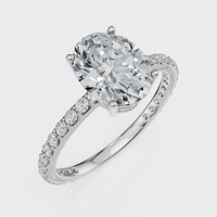 Oval Cut Halo Ring – Diamonds