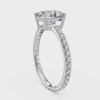 Oval Cut Halo Ring – Diamonds