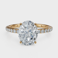 Oval Cut Halo Ring – Diamonds