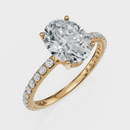 Oval Cut Halo Ring – Diamonds