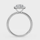 Oval Cut Halo with Pavé Band Ring – Diamonds