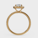 Oval Cut Halo with Pavé Band Ring – Diamonds
