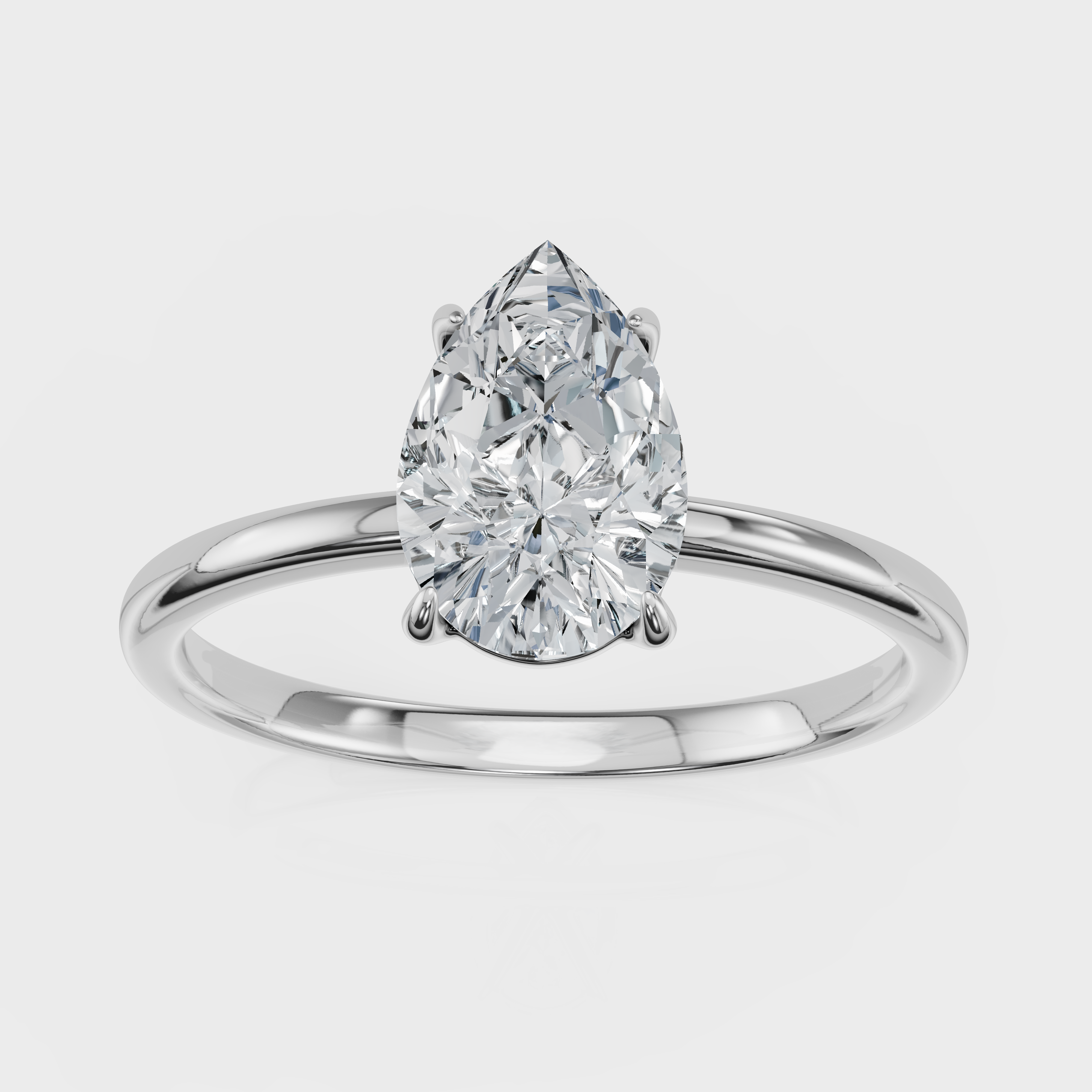 Pear Cut Solitaire Ring – Diamond