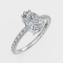 Pear Cut with Pavé Band Ring– Diamonds
