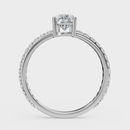 Pear Cut with Pavé Band Ring– Diamonds