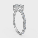 Pear Cut with Pavé Band Ring– Diamonds