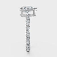Pear Cut with Pavé Band Ring– Diamonds