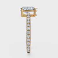 Pear Cut with Pavé Band Ring– Diamonds