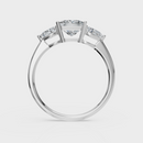 Princess Cut with Pear Side Stones Ring– Diamonds