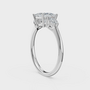 Princess Cut with Pear Side Stones Ring– Diamonds
