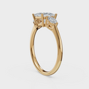 Princess Cut with Pear Side Stones Ring– Diamonds