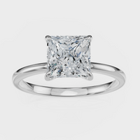 Princess Cut Solitaire Ring– Diamond