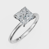 Princess Cut Solitaire Ring– Diamond