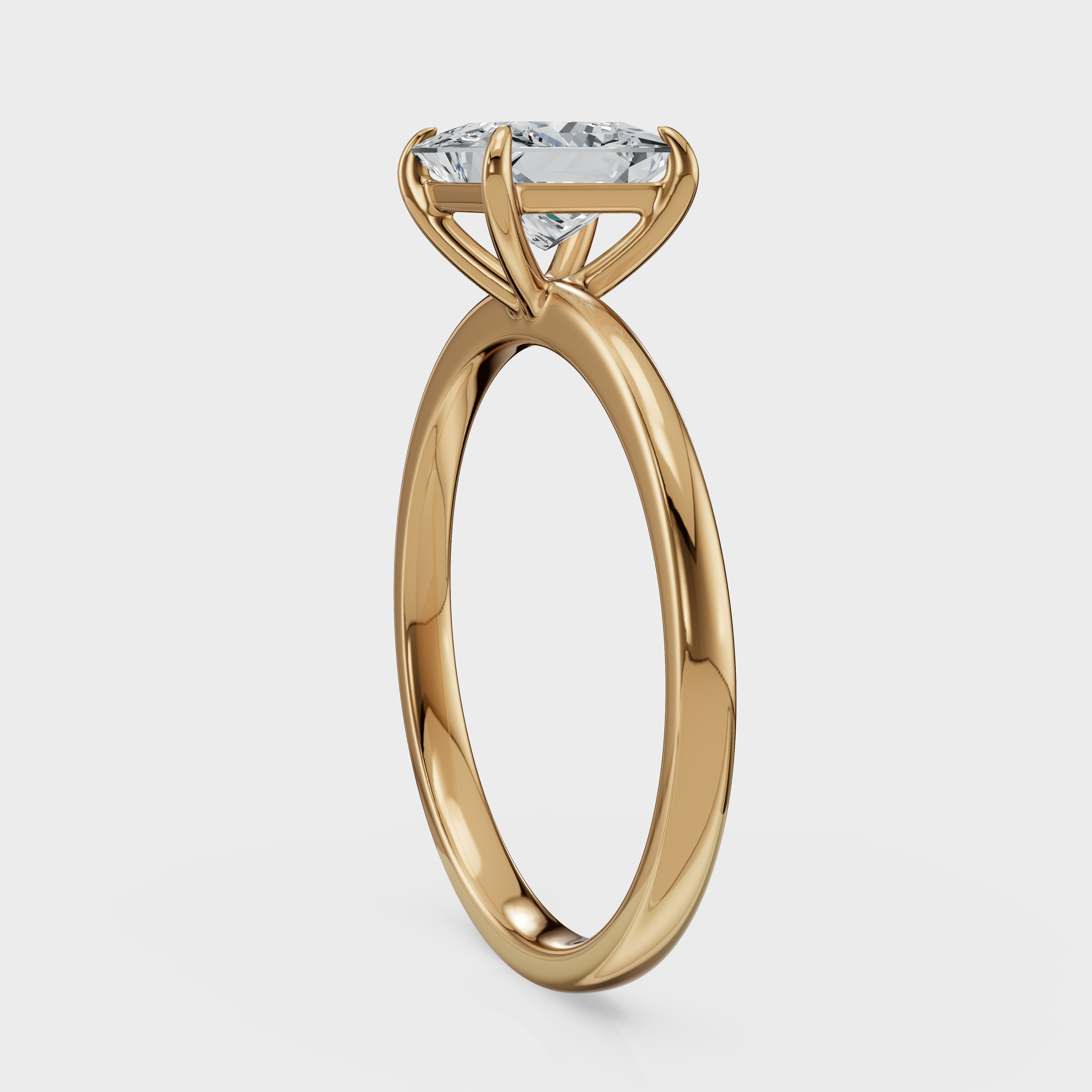 Princess Cut Solitaire Ring– Diamond