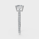 Princess Cut with Pavé Band Ring– Diamonds