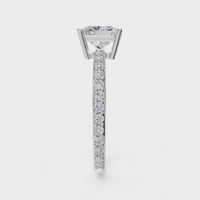 Princess Cut with Pavé Band Ring– Diamonds