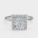 Princess Cut Halo Ring– Diamonds