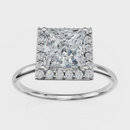Princess Cut Halo Ring– Diamonds