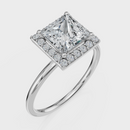 Princess Cut Halo Ring– Diamonds