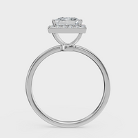 Princess Cut Halo Ring– Diamonds