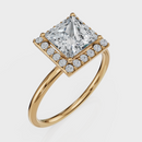 Princess Cut Halo Ring– Diamonds