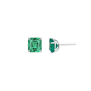 Square Emerald Studs