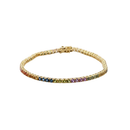 Rainbow Sapphire Tennis Bracelet