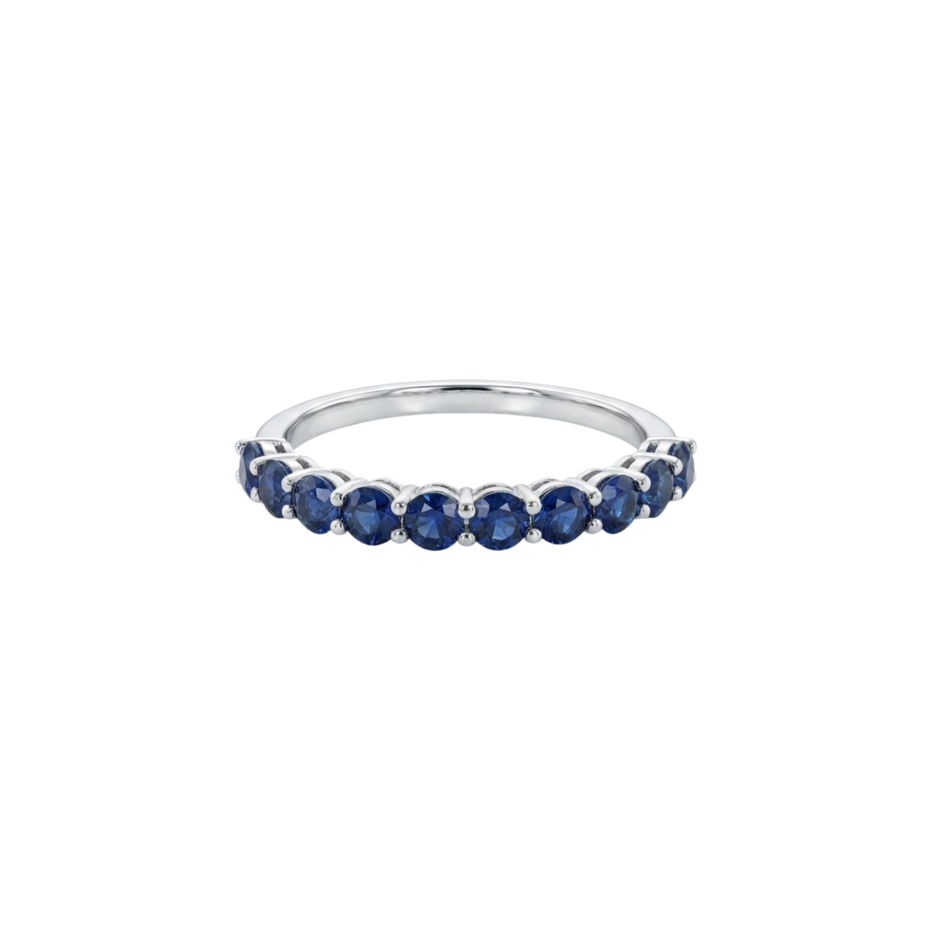 Shared Prong Sapphire Band