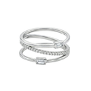 Z Baguette & Round Diamond Ring