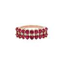 Triple Row Ruby & Diamond Ring