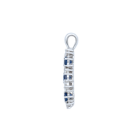Long Sapphire & Diamond Charm