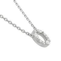 Open Circle Marquise & Round Diamond Necklace