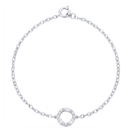 Open Circle Marquise & Round Diamond Bracelet