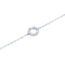Open Circle Marquise & Round Diamond Bracelet